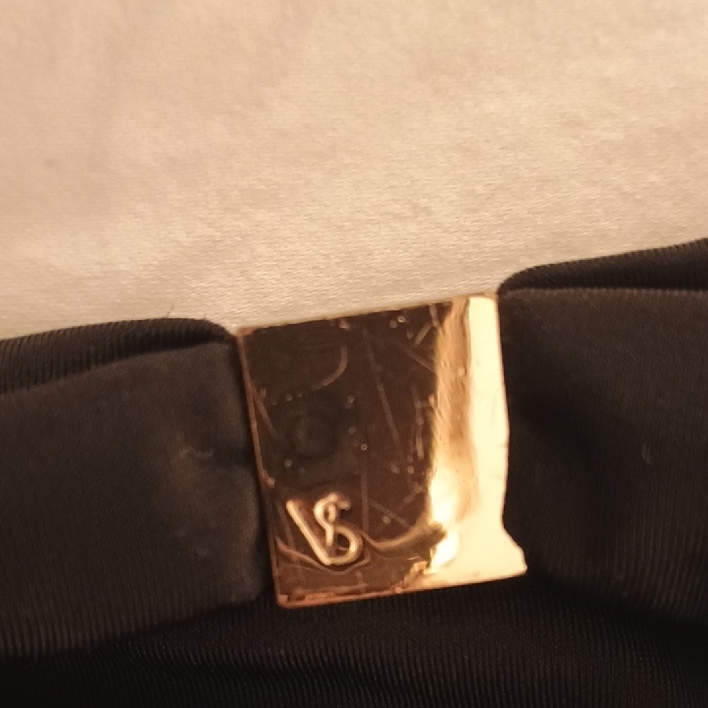 Victoria's Secret Black Bikini Bottom with Gold Accents - Picture 2 of 4